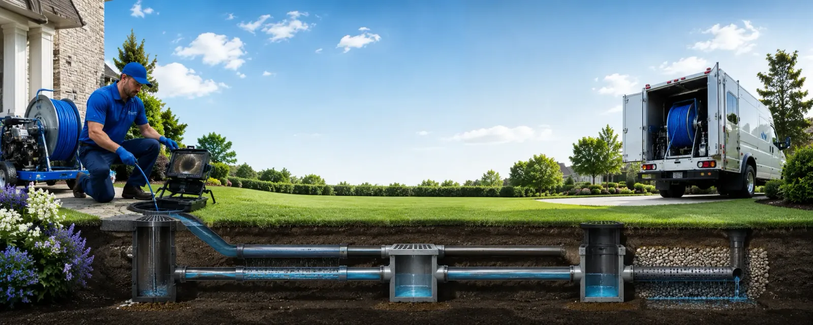 Outdoor drain cleaning information for Flanders, NJ